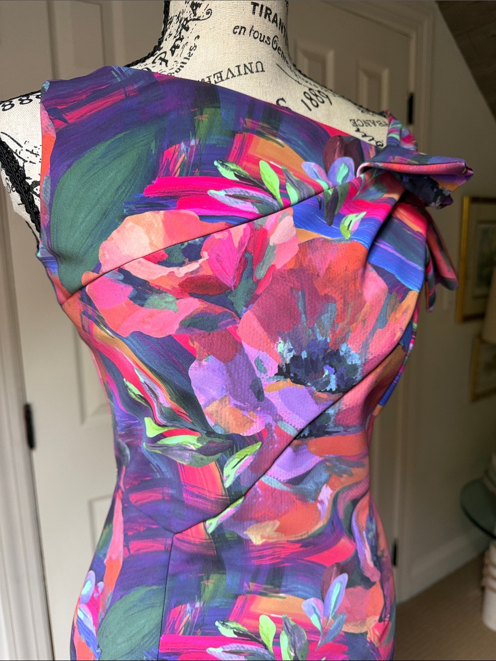 Chiara Boni One Shoulder Floral Dress - Multicolor - Picture 6 of 16